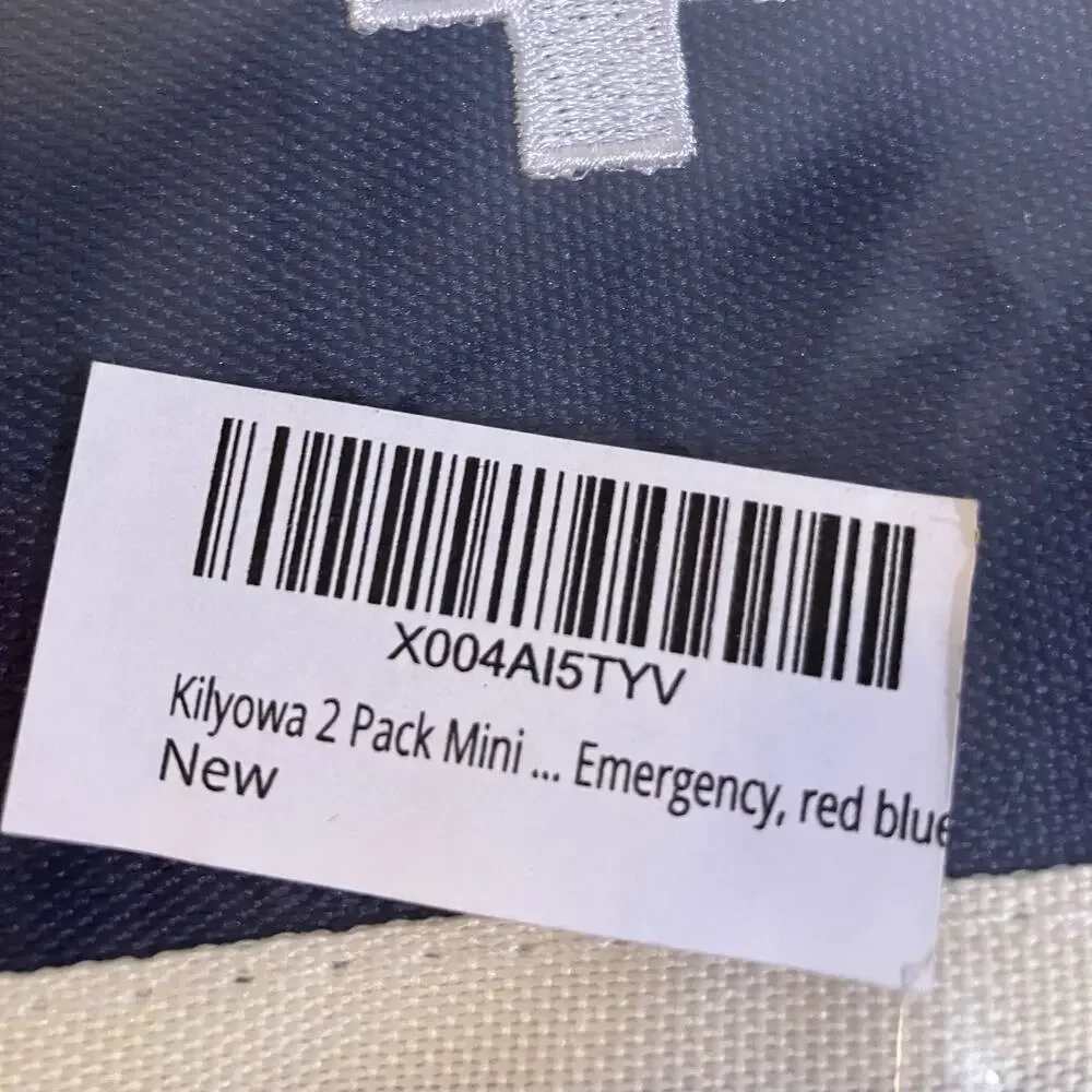 Kilyowa First Aid Pouch 2 Pack Mini Travel Organizer Red Blue Medical Emergency‎